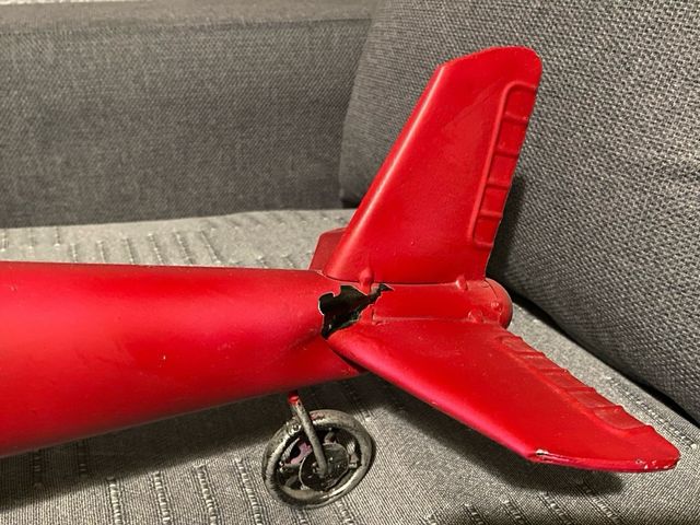 Avión retro metálico decoración