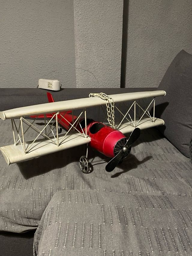 Avión retro metálico decoración