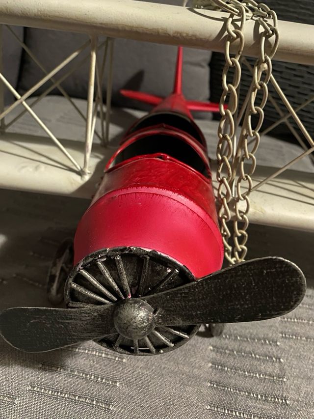 Avión retro metálico decoración