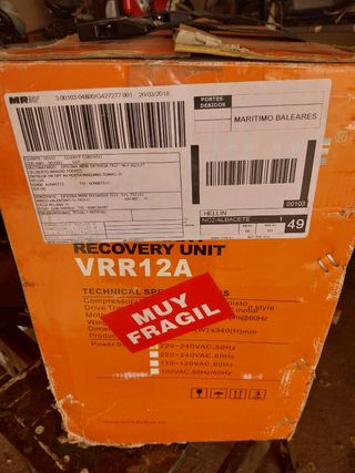 Recuperadora gas refrigerante - NUEVA