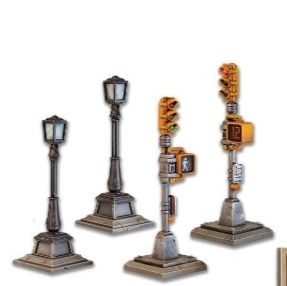 Farola y semáforo en Matriz