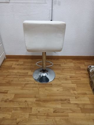 Silla tocador giratoria blanca