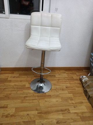 Silla tocador giratoria blanca