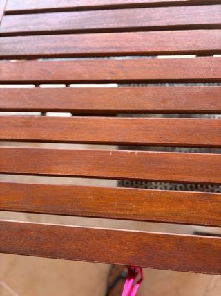 Mesa teka jardín + 4 sillas