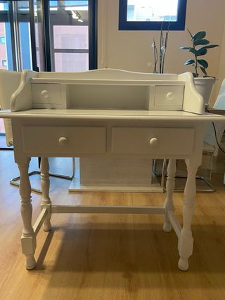 Escritorio blanco madera pino