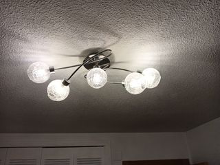 Lámpara moderna 5 luces metalizada