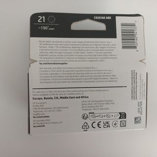 2 Cartuchos tinta HP 21 negro