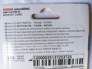 2 Pezzi MicroSD Kodak 32GB UHS-I U3 V30 A1