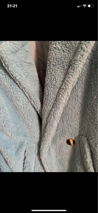 Cappotto Teddy Turchese