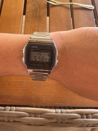 Reloj Casio A158W plateado
