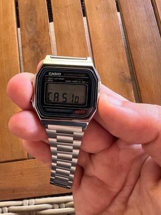 Reloj Casio A158W plateado