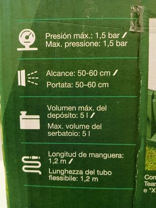 Pulverizador Parkside 12V/20V