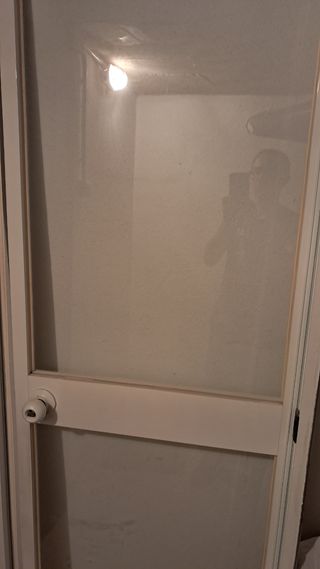 Puerta aluminio blanco cristal