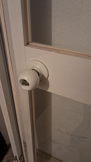 Puerta aluminio blanco cristal