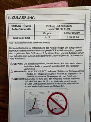 Silla coche Römer Kidfix - Grupo 2/3