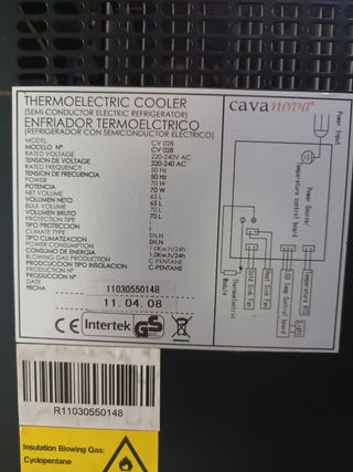 Nevera vinos Cavanova Beronia.