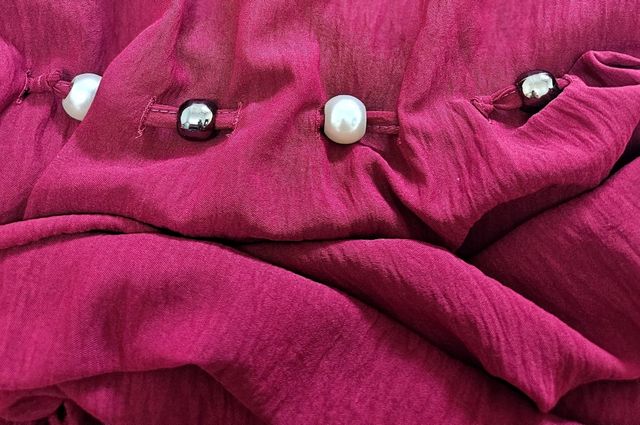 Vestido granate largo - Cinturón