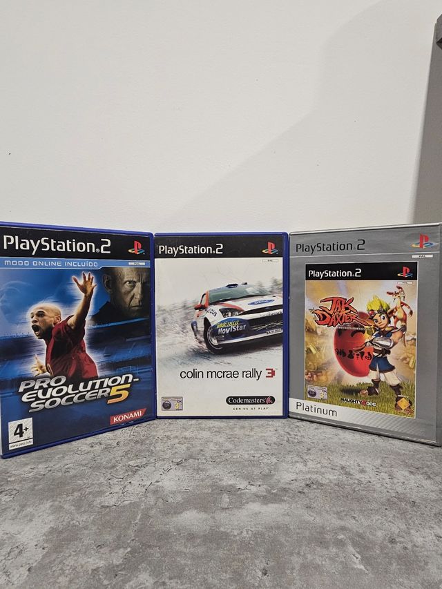 3 Jogos PS2 - Colin McRae, Jak & Daxter, PES 5