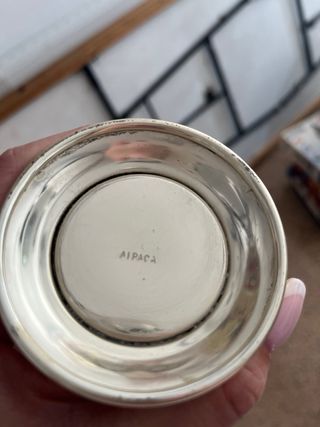 Juego té alpaca antiguo