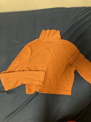 Jersey cuello alto marrón