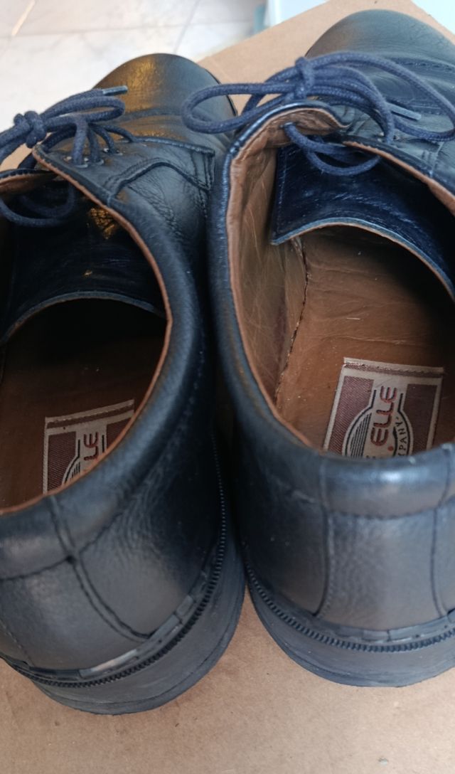 Scarpe pelle ELLE nere uomo