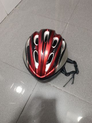 Casco bici Talla S - Rojo/Plata