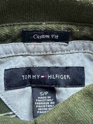 Polo Tommy Hilfiger rayas verde oliva