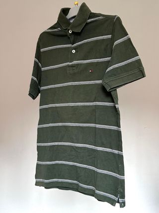 Polo Tommy Hilfiger rayas verde oliva