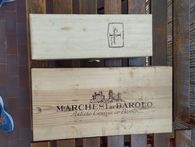 2 Scatola Vino Legno Marchesi Barolo