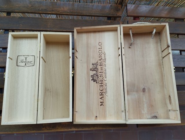2 Scatola Vino Legno Marchesi Barolo