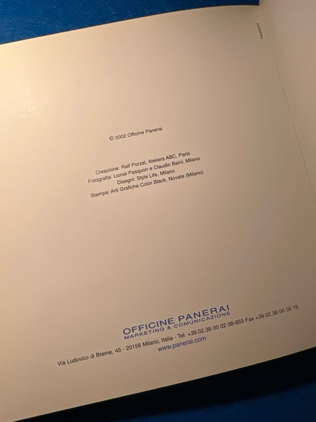 Catalogo Panerai 2002