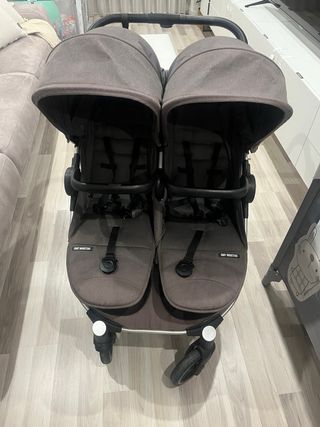 Carro gemelar Baby Monsters Easy Twins 4 Gris