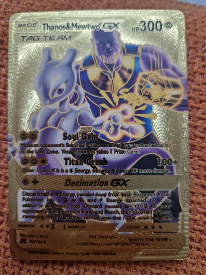 mewtwo and thanos pokemon card & GX Tag Team Gold Metal KOITOTO LOGIN | Linklist