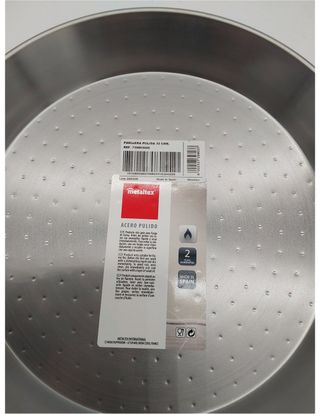 Metaltex - Paellera Acero Pulido 5 Raciones 32 cm
