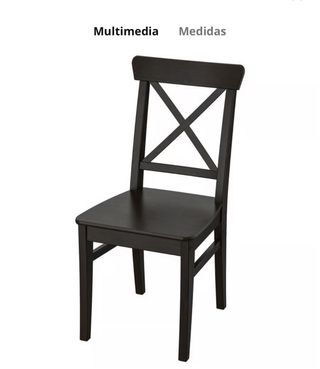 4 sillas  INGOLF Ikea - Negra
