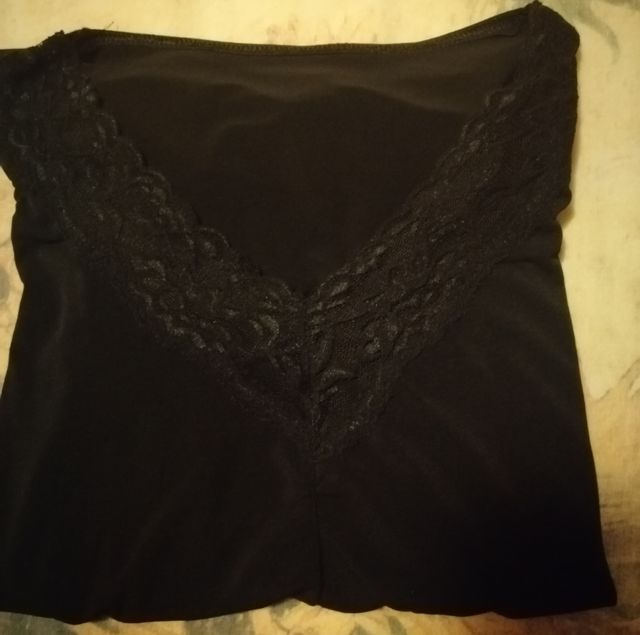 Camicetta nera scollo V tg S