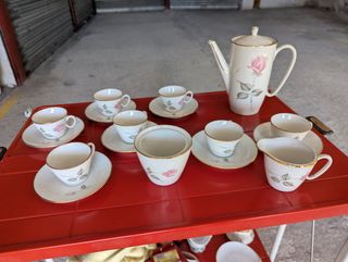 Juego café porcelana - 8 tazas