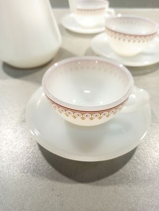 Juego café vintage blanco