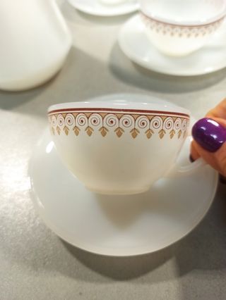 Juego café vintage blanco