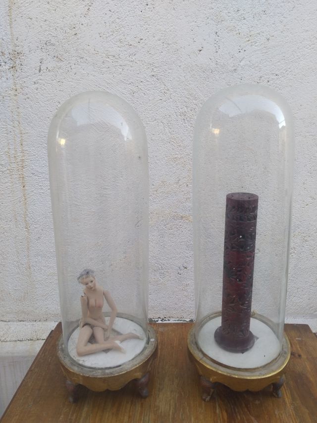 2 hornacinas antiguas de cristal