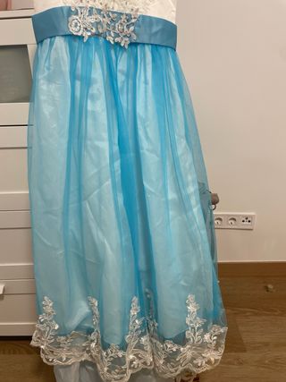 Vestido Princesa Azul Claro