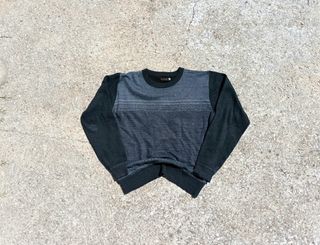 Jersey vintage lana negro hombre