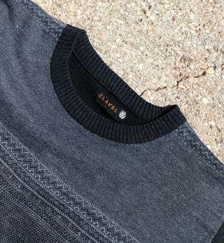 Jersey vintage lana negro hombre