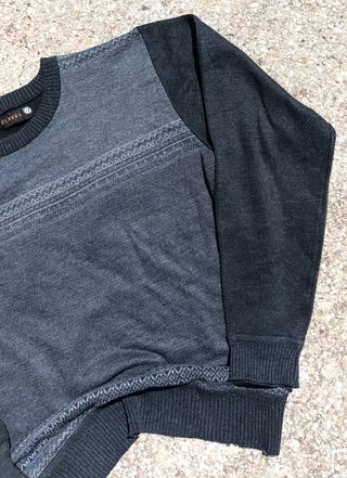 Jersey vintage lana negro hombre