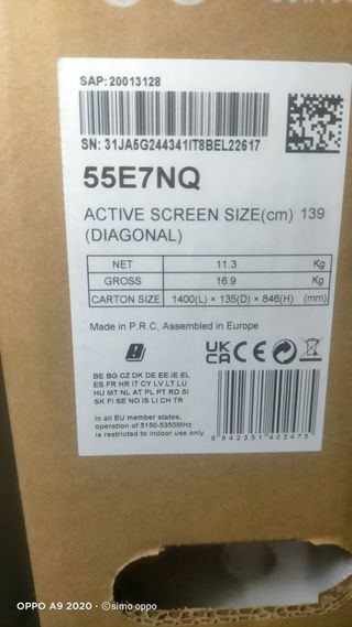 TV Hisense 55" -  TV schermo rotto