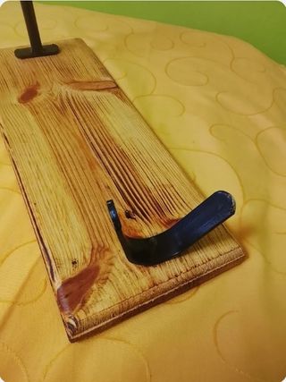 Jamonera madera metal vintage