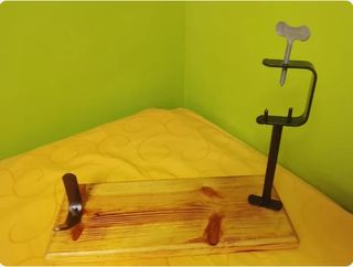 Jamonera madera metal vintage