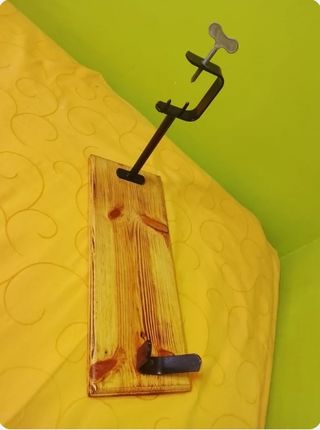 Jamonera madera metal vintage