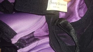 Top encaje negro y morado