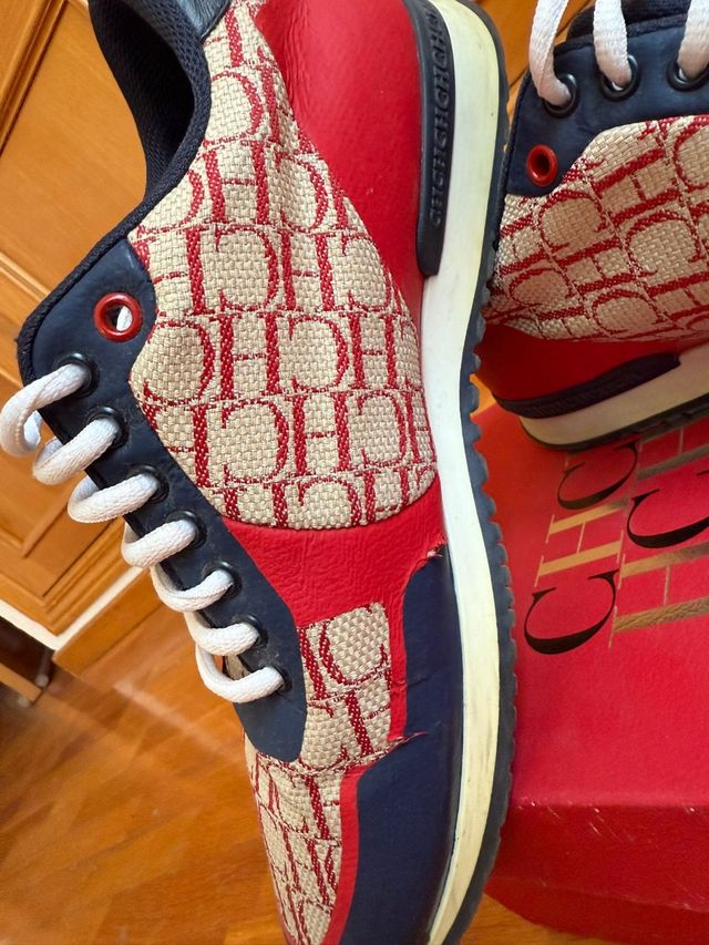 Zapatillas Carolina Herrera roja y beige